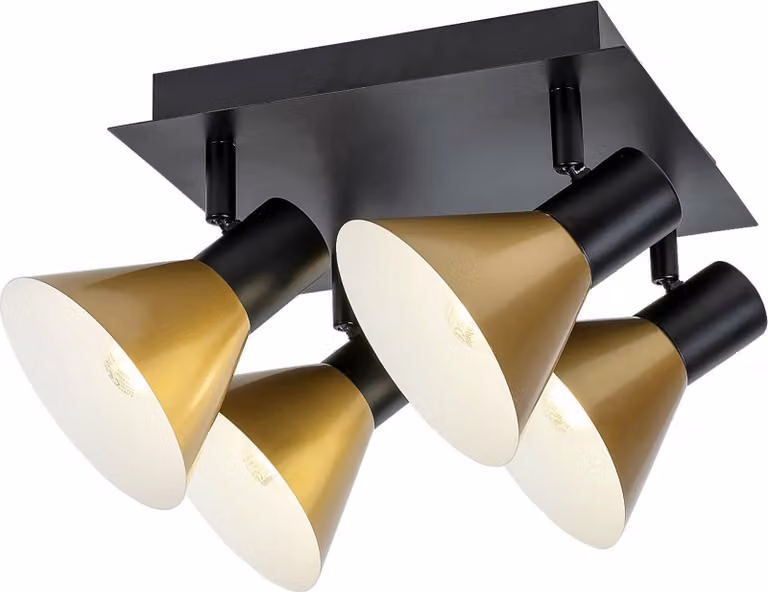 Faretto da soffitto nero opaco / oro E14 4x40W Alvaro 3159 Rabalux