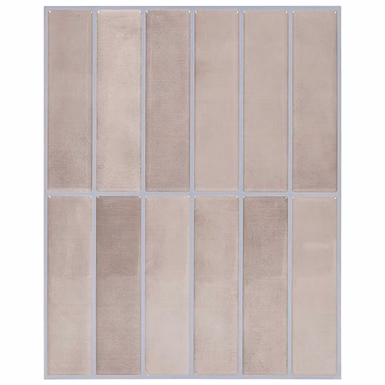 Set di 10 piastrelle rettangolari vidaXL effetto tile look colore beige L: 29 cm, P: 23 cm, H: 0,08 cm