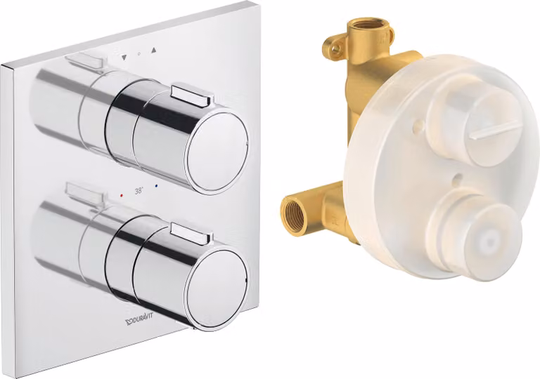 Robinetterie thermostatique Duravit Thermostat encastré Set, 2 consommateurs, TH4200007010, TH4200007010