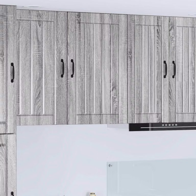 Armadietto a muro LUCCA vidaXL Grigio Sonoma con ante a battente e ripiani interni L: 50 cm, P: 31 cm, H: 100 cm