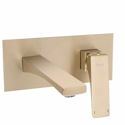 Rea - Rubinetto Da Lavabo Oro Spazzolato Joe, 17X20X10cm