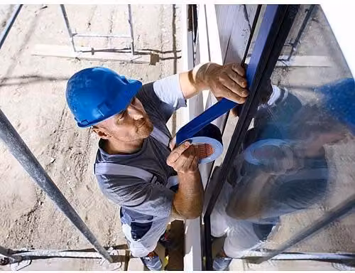 Nastro tesa PRO Plastering, per intonaco, per facciate, adesivo, blu, UV, 38 mm, L-25 m