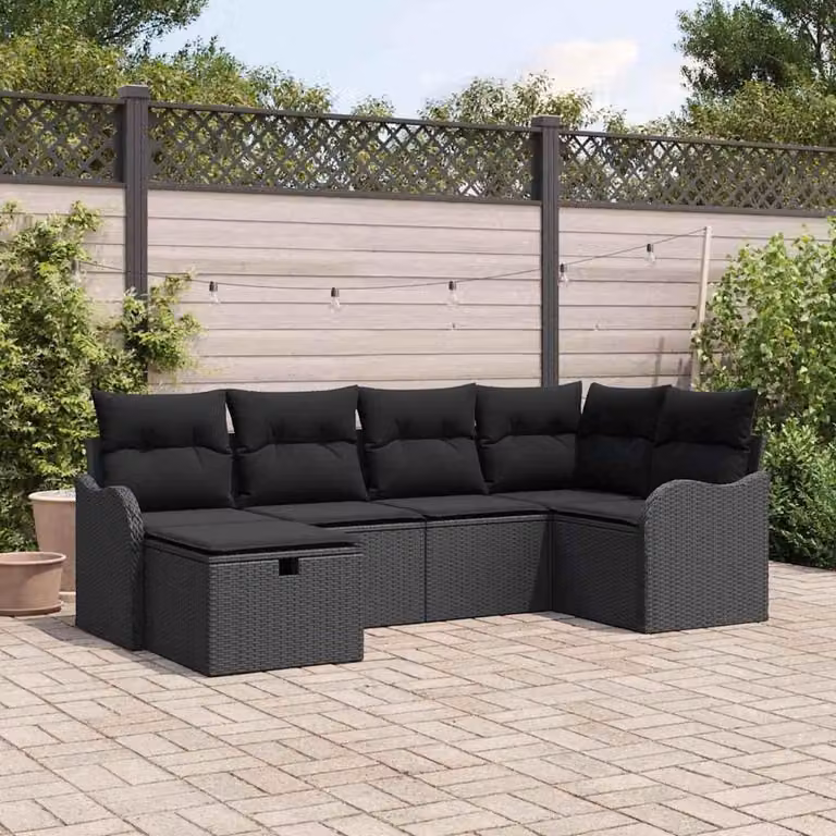 Maison Exclusive - Set da giardino con divano e 6 sedie, in rattan sintetico