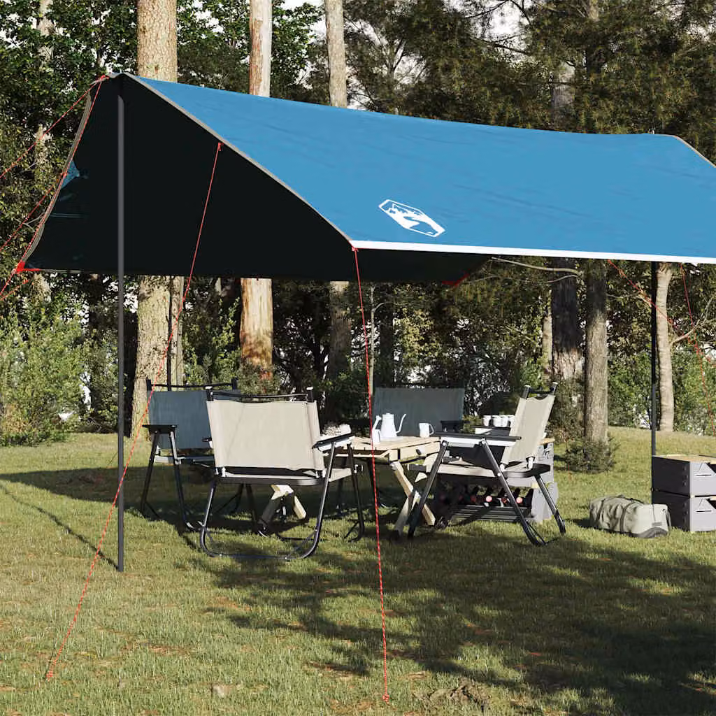 Telone da campeggio impermeabile vidaXL in poliestere blu L: 460 cm, P: 305 cm, H: 210 cm