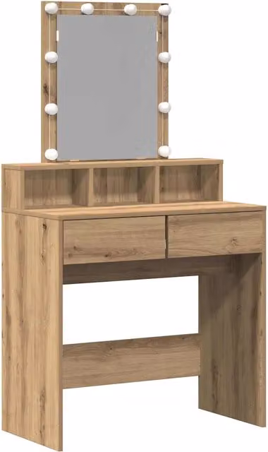 Toeletta | Tavolo da Trucco rovere artigianale 80 x 41 x 144.5 cm