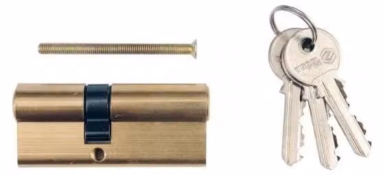 Inserto di chiusura 62 x 31 x 31 mm in ottone 3 chiavi