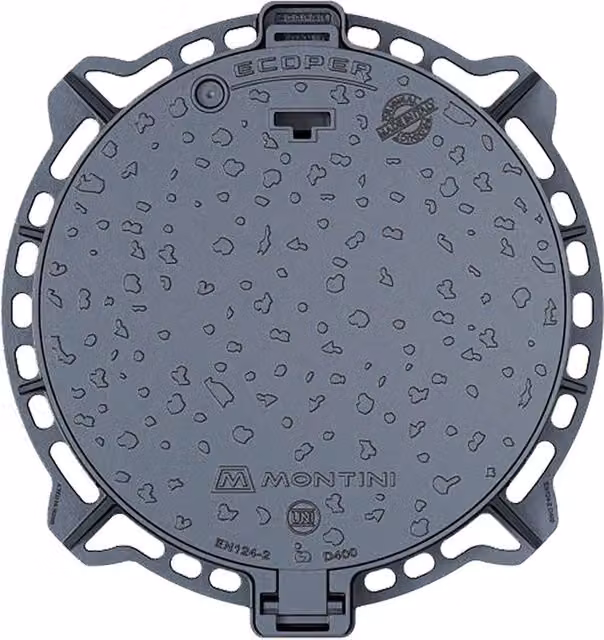 Chiusino in ghisa Montini Ecope R T - 85 grigio, Classe D400, Larghezza: 65 cm