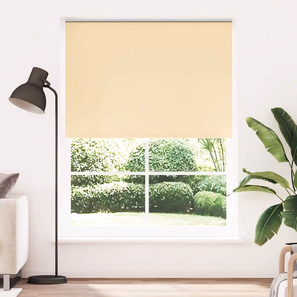 vidaXL Tenda a rullo oscurante termoisolante in poliestere, colore beige, L: 160 cm, H: 230 cm