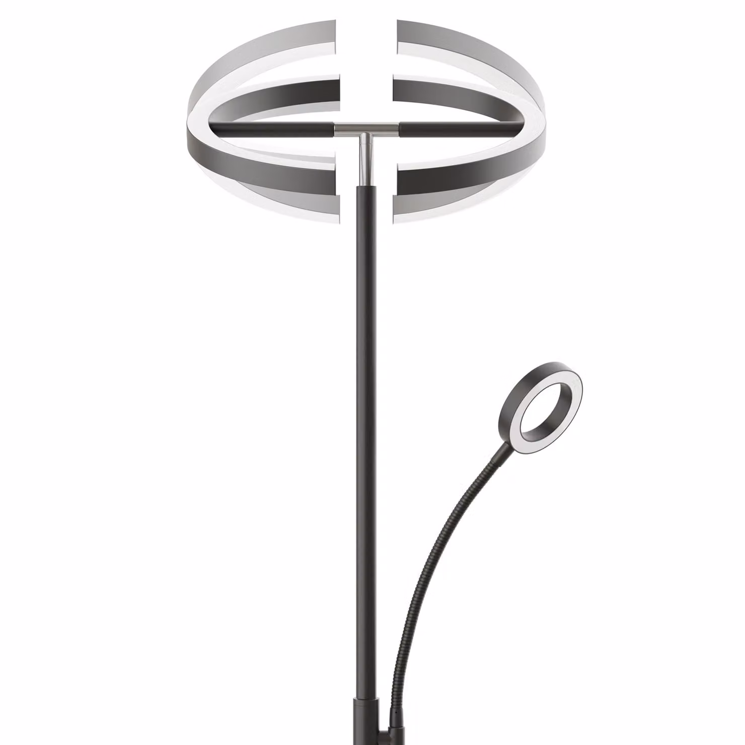 Lampada da terra Auralis LED 20W, luce da lettura, dimmerabile - nero