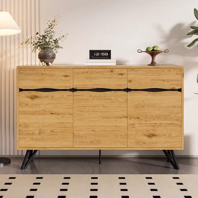 Buffet - Xylo - 3 porte legno piedi metallo moderno
