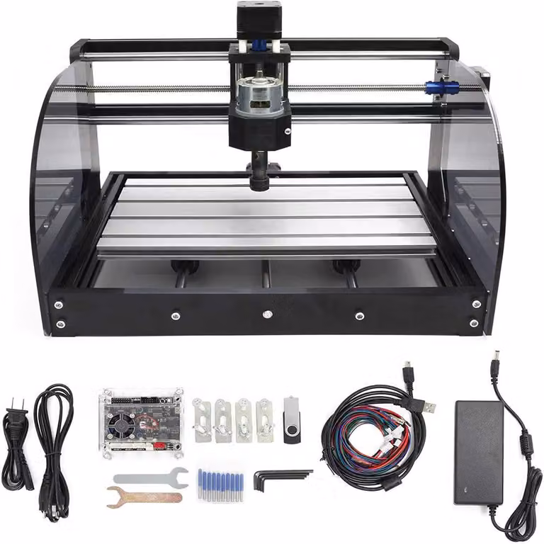 Fresatrice CNC 3018-Pro Max, 3 assi, dimensioni 420x350x270 mm, attacco ER11, compatibile con GRBL