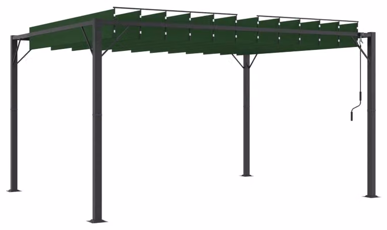 Gazebo con tetto ventilato 3 x 4 x 2,14 m Verde