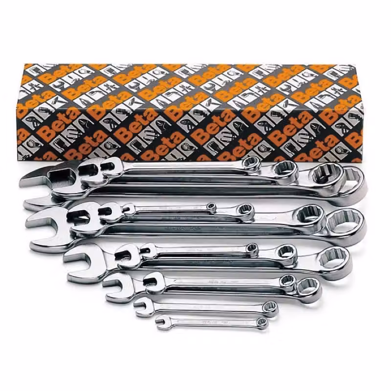 Set di 14 chiavi combinate Beta Art. 42 S14 in acciaio cromo vanadio argento, misura 6-24 mm – 2