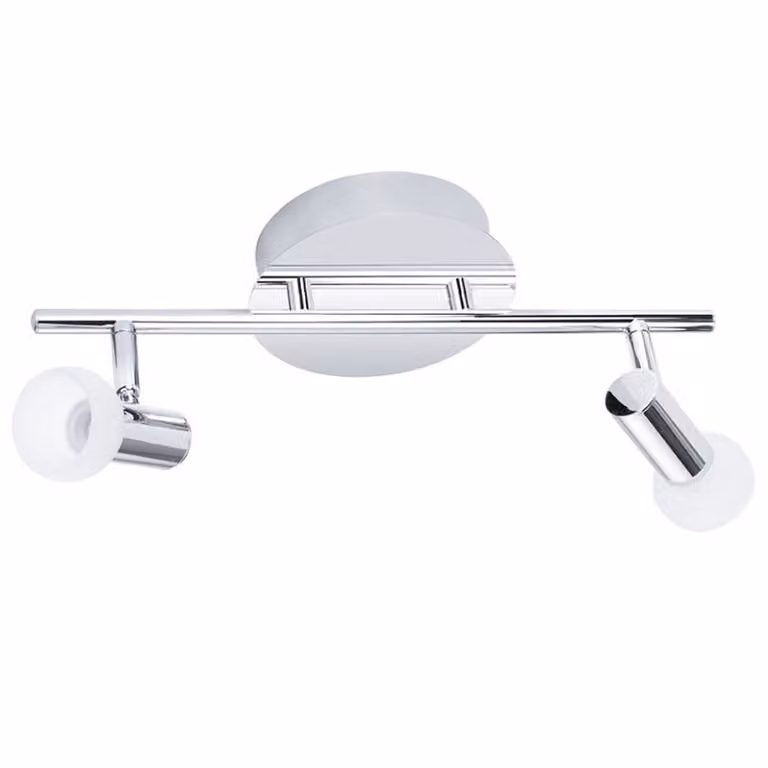 Lampada da soffitto a LED in cromo e vetro, lunghezza 38 cm, GLOSSY 1