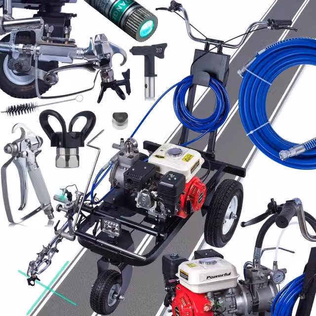 Pompa Airless Zenthril per Pittura Pareti, Lacca e Vernice con Motore da 8.0 HP – 1