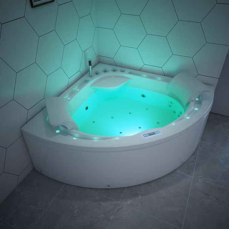 Vasca idromassaggio TroniTechnik ANDROS 160cm x 160cm incl. riscaldamento, idromassaggio, ruscello e cromoterapia