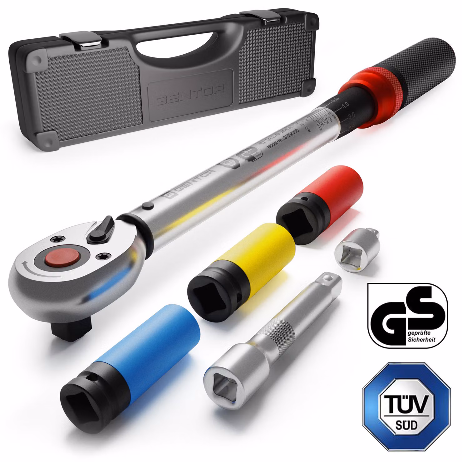 Chiave dinamometrica da 1/2 pollice 40–210 Nm, set con GS, valigetta, per auto, cambio gomme