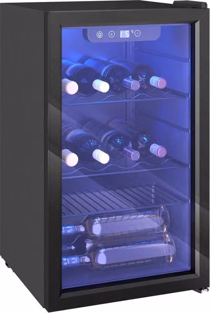 Cantinetta per Vini 24 Bottiglie ¨C zephmum ¨C 68 Litri, Nero, Vetro
