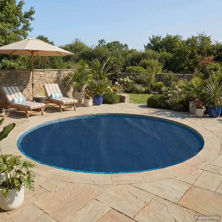 Copertura solare termica per piscina rotonda vidaXL in plastica, Ø 210 cm