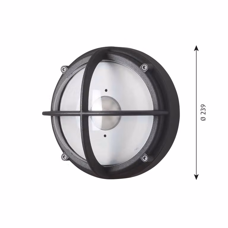Louis Poulsen Applique da esterni a LED Skot, Nero, Alluminio, Design, Applique LED da esterni
