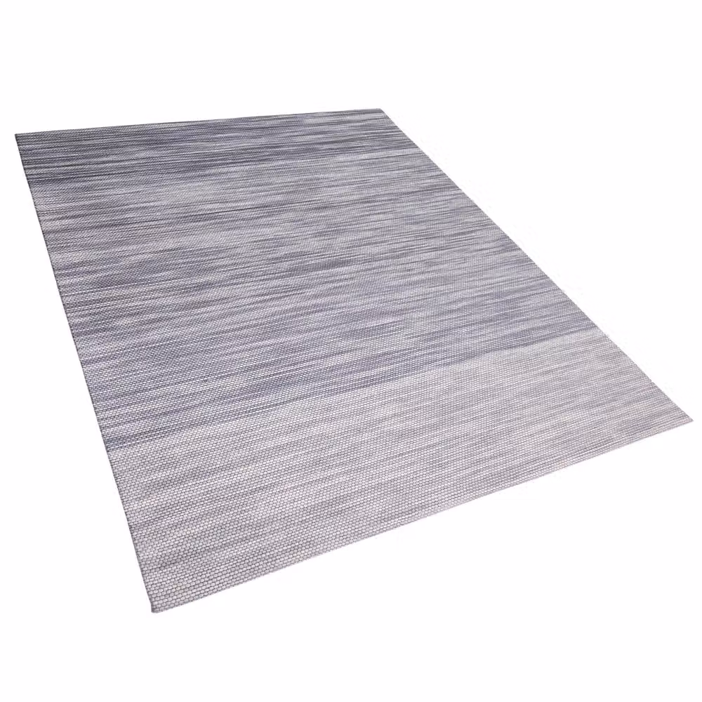 Tappeto Beliani Grigio a Righe in Lana e Poliestere, Design Moderno, Annodato a Mano, L: 230 cm, P: 160 cm – 2