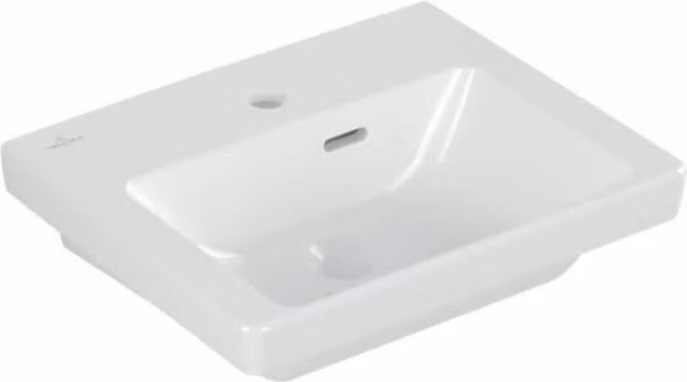 Villeroy & Boch Subway 3.0 lave-mains, 1 trou pour robinet, avec trop-plein, 450x370mm, 43704501, 43704501