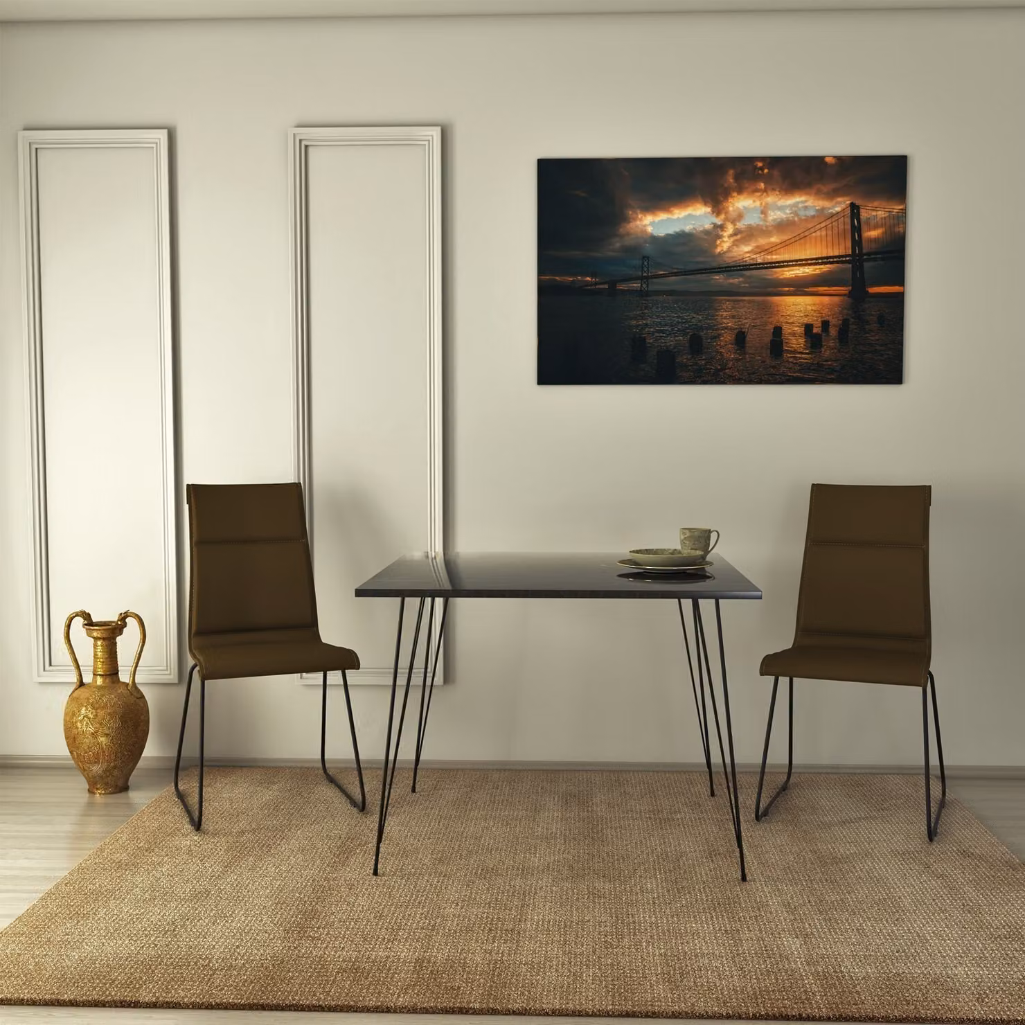 Skye Decor, Sandalf Square - Royal, tavoli, nero, 90 x 75 x 90 cm