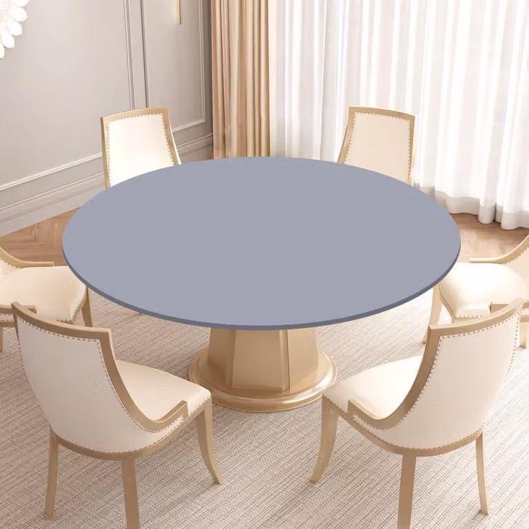 Tovaglia rotonda, impermeabile, di dimensioni 90-110 cm, con bordo elastico, ideale per la cucina