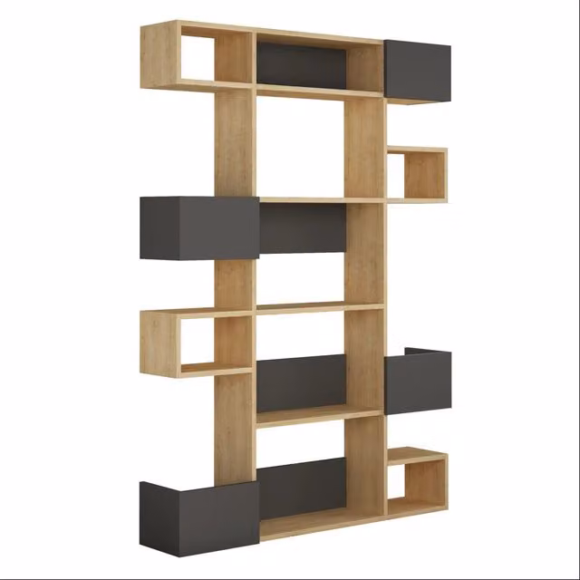 Libreria in legno "Niho" 120 x 27 x 171 cm - Rovere