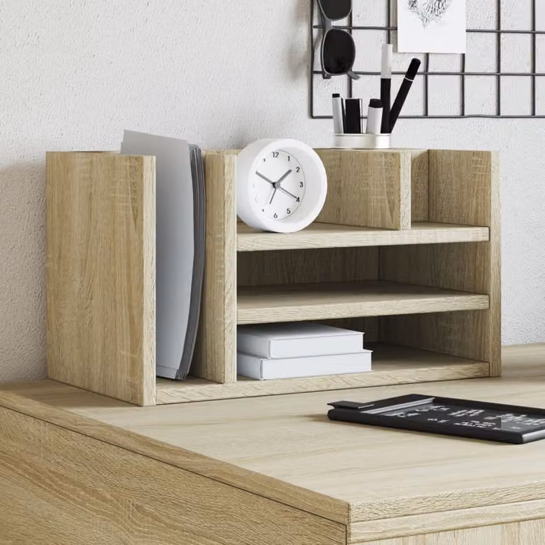 Maison Exclusive - Organizer da scrivania in rovere Sonoma 44,5x24x25 cm Materiale ligneo