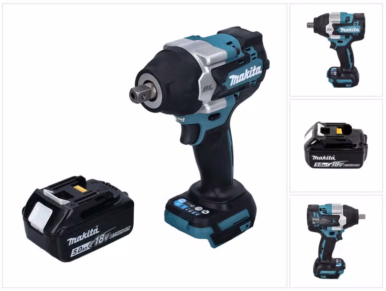Avvitatore a impulsi a batteria Makita DTW 701 T1 18 V 700 Nm 1/2" XPT Brushless + 1x batteria ricaricabile 5,0 Ah - senza caricabatterie