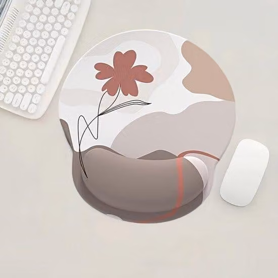 Tappetino con motivo floreale e blocchetti in gomma | Base antiscivolo inPoliuretano| Forma ergonomica 250*225*23 mm