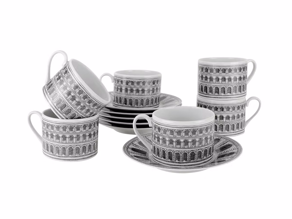 Architettura Tazza da Tè con Piattino - Set da 6