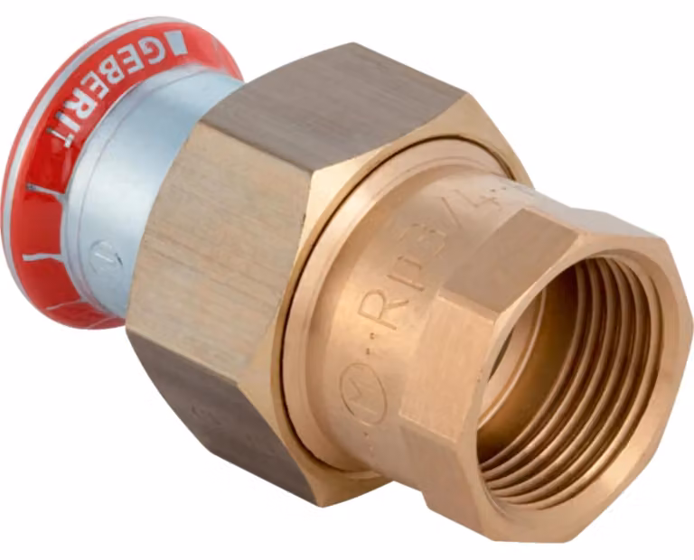 Geberit Mapress C-raccordo a vite in acciaio con guarnizione piatta IG, 22mm x 1"