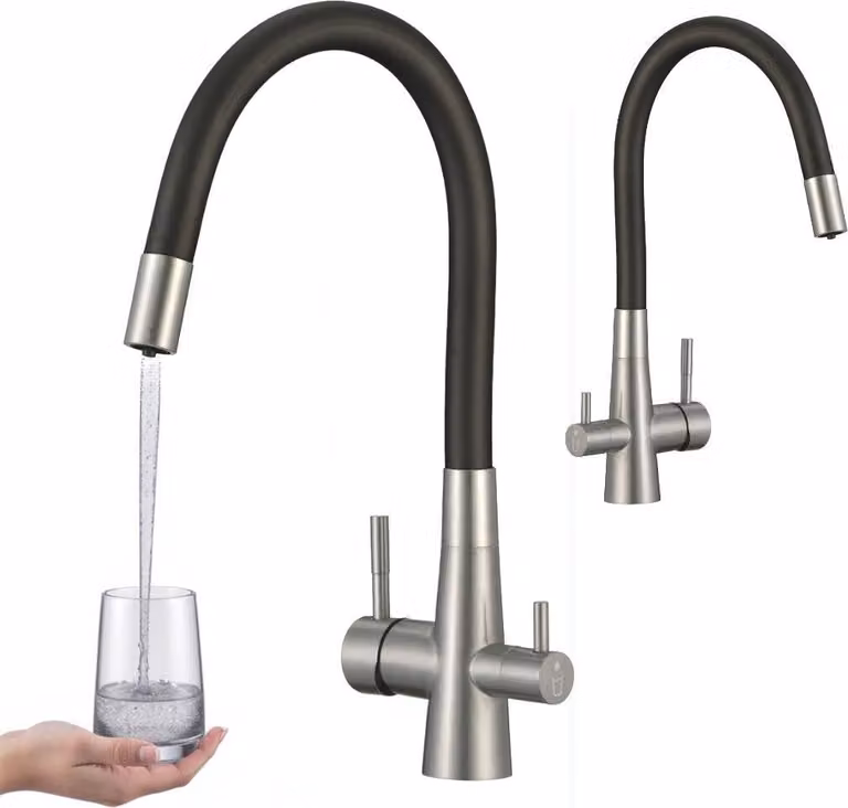 Miscelatore da lavello con bocca flessibile per filtro dell'acqua RIVECO