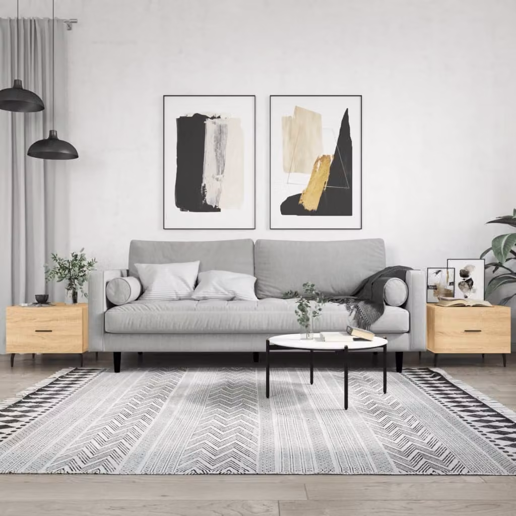 Maison Exclusive - Tavolini da salotto 2 pezzi in rovere Sonoma 50x50x40 cm Materiale ligneo