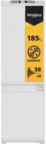 Frigorifero combinato da incasso Whirlpool WHKN 3253 B4E colore bianco con tecnologia No Frost e capacità di 254 l