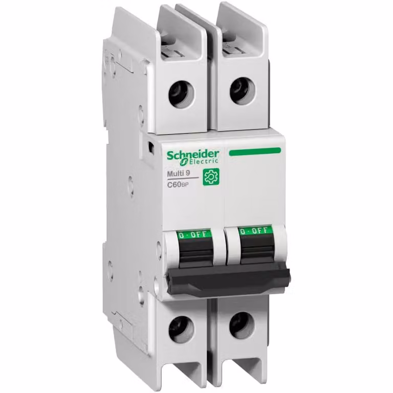 Schneider Electric Multi 9 Interruttore LS OEM C60BP a 2 poli, 6 A, caratteristica D, 10 kA, 480Y/277 V, UL489, M9F43206