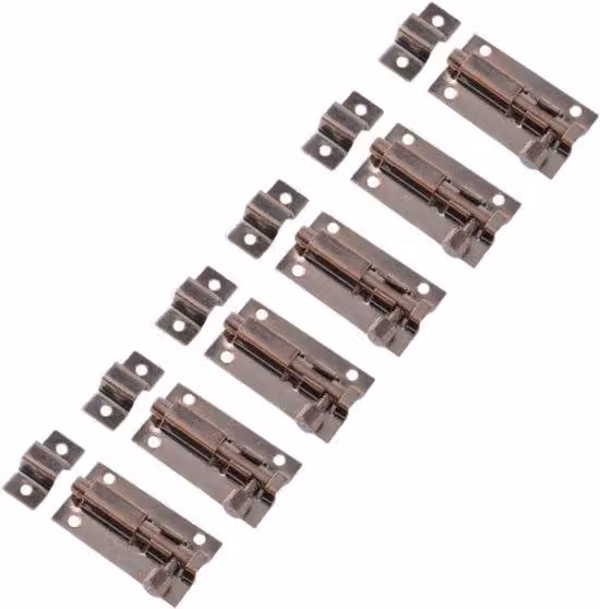 Cerniera a barilotto in acciaio inossidabile per porte da bagno - Set da 6 (bronzo rosso)