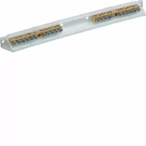 Hager vector/vector outdoor Supporto con morsetti PE/N, 2x11 morsetti