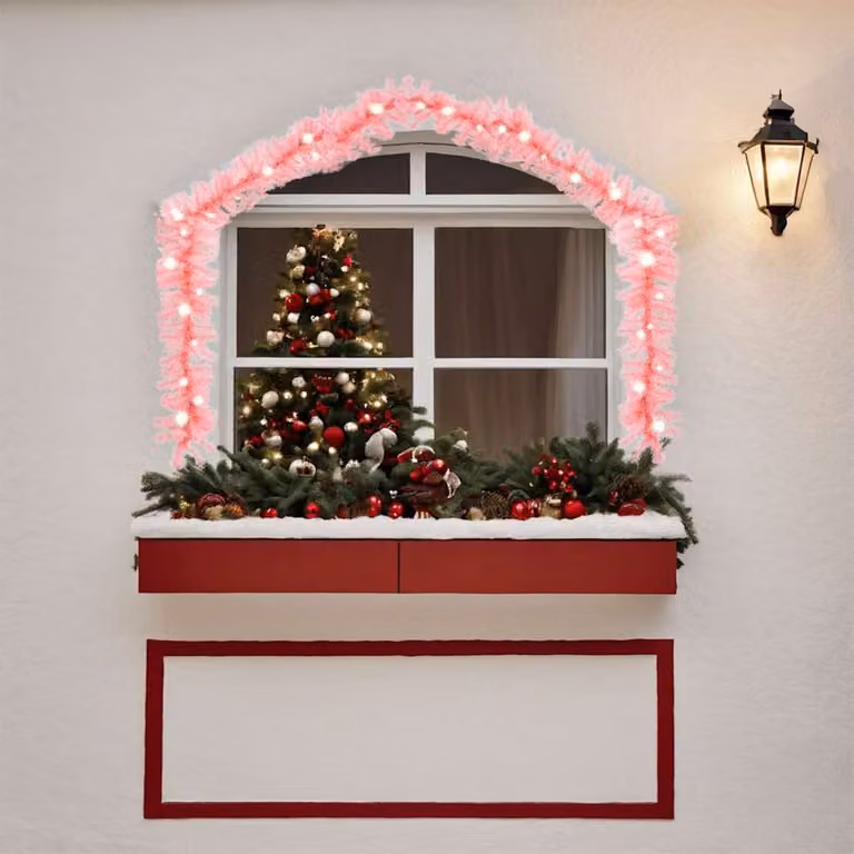 vidaXL Ghirlanda Natalizia con Luci a LED 10 m Rosa