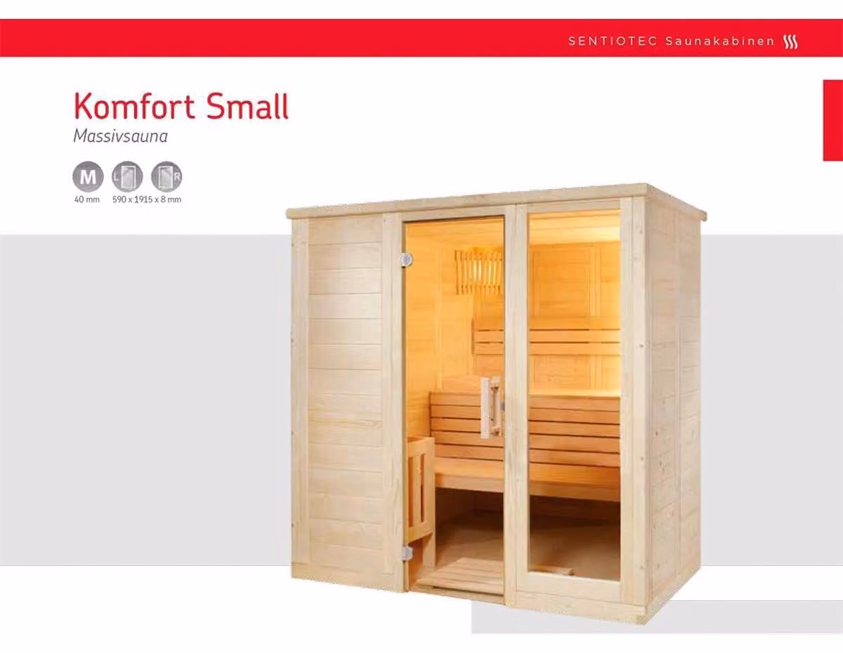 Cabina sauna Comfort Small 208 x 158 x 204 cm