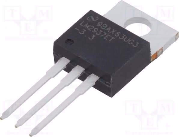 1x IC: Stabilizzatore di tensione, regolato (no), 0,5A, 3,3V, montaggio a foro passante, LM2937ET-3.3/NOPB, nuovo