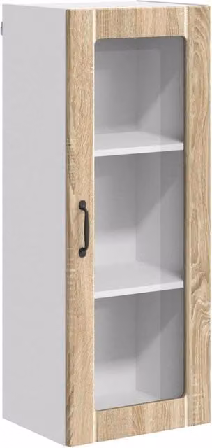 Armadio da cucina rettangolare moderno con pratico spazio di archiviazione 40 x 31 x 100 cm in legno ingegnerizzato rovere sonoma 02_0054114