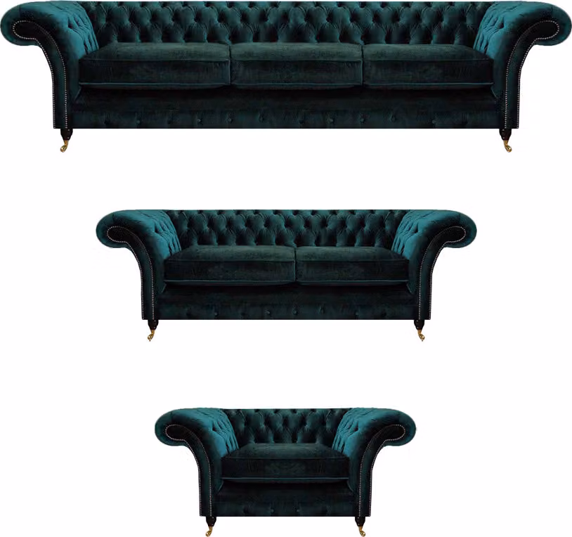 Wohnzimmer Luxus Einrichtung Komplett Sofas Couchen Chesterfield Polster 3+2+1