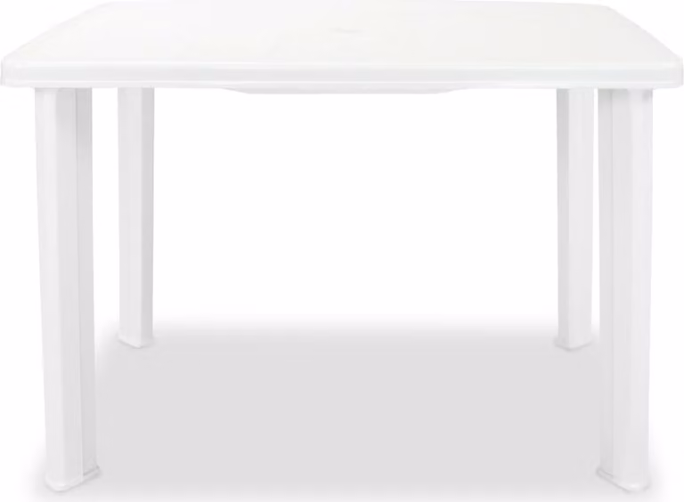 Tavolo da Giardino Bianco 101x68x72 cm in Plastica