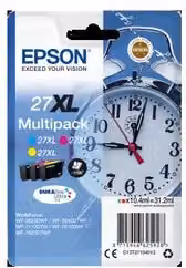 Multipack di cartucce inchiostro Epson Serie T27 Durabrite Ciano, Magenta e Giallo XL C13T27154020