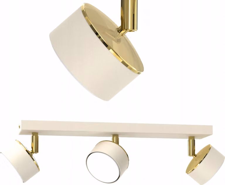Lampada Da Soffitto Beige Ecru Gx53 - Lampada Moderna Polacca A 3 Punti