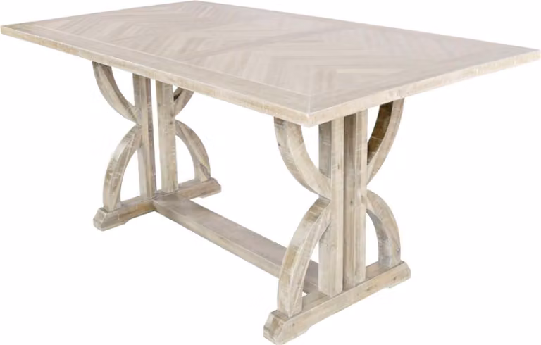 FURNLUX Tavolo da pranzo Avola Beige 198cm / Colore principale: Beige / Dimensioni: 198 x 77 x 107 cm