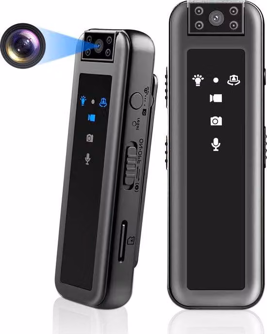Videocamera compatta ruotabile a 180 gradi - Supporta foto e video con funzione di registrazione in loop - Videocamera portatile - Risoluzione HD 1080p - Videocamera compatta